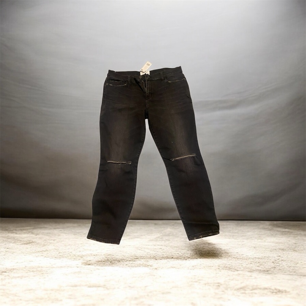 WOMENS DISTRESSED Black Jeans
